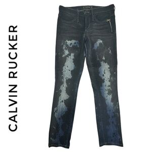 Calvin Rucker Heartbreaker Bleach Splatter Skinny Jeans 26